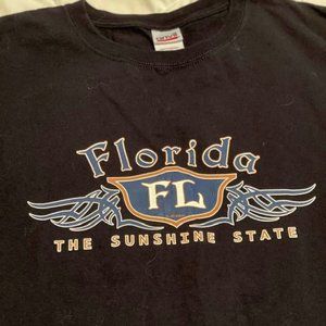 Long Sleeve Black "Florida The Sunshine State Tee